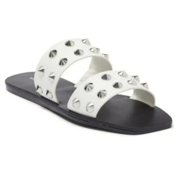 Marc fisher Bolive white studded slide sandals - Picture 1 of 8